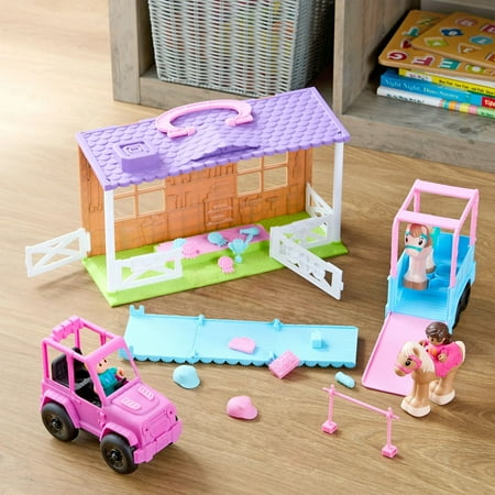 Kid Connection Pony Ranch Play Set with Lights and Sounds, 36 Pieces, Toddler Toys
