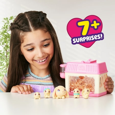 Little Live Pets - Mama Surprise Minis. Feed and Nurture a Lil' Bunny Inside Their Hutch, Ages 5+