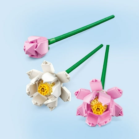 LEGO Lotus Flowers Building Kit, Artificial Flowers for Decoration, Family Gift Idea, Aesthetic Room D?cor for Kids, Building Toy for Girls and Boys Ages 8 and Up, 40647