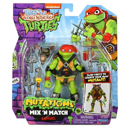 Tales of Teenage Mutant Ninja Turtles: Mutations Mix and Match 4.5" Raphael Basic Action Figure Assortment by Playmates Toys