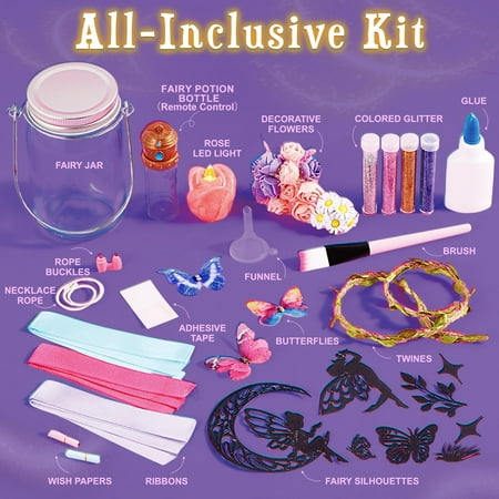 Joyfy Fairy Lantern Craft Kit, 2-in-1 Moon Lamps Arts and Crafts for Kids, Birthday Halloween Gifts for Girls Age 6 up