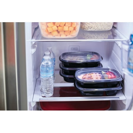 Rubbermaid TakeAlongs, 3.7 Cups, Meal Prep Food Storage Container with Built-In Divider (Includes 10 Containers + 10 Lids)
