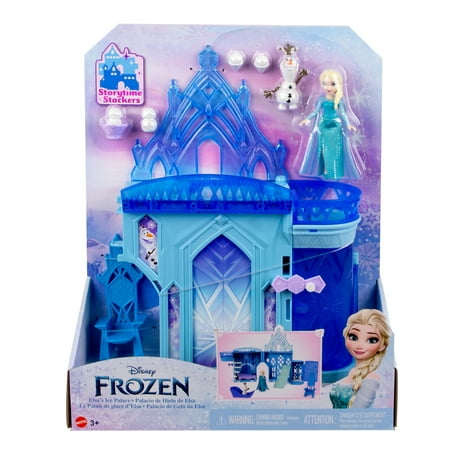 Disney Frozen Storytime Stackers Princess Elsa's Ice Palace, Doll House Playset with Small Doll, One Size