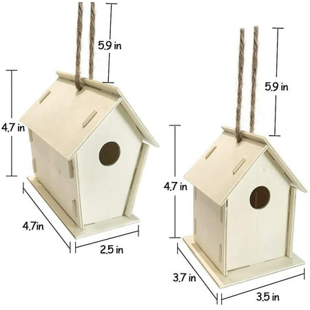 2Pack Arts and Crafts Kit for Kids, Build and Painting Wood Birdhouse Toys for Girls Boys 5 6 7 8 Years