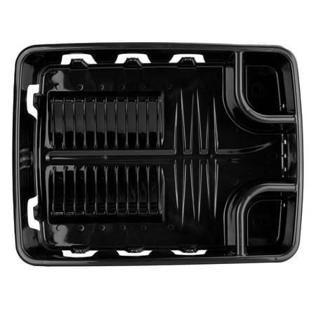 Sterilite DrainRack, Dishrack and Drainboard All-in-One, Inclined Base for Draining, Black