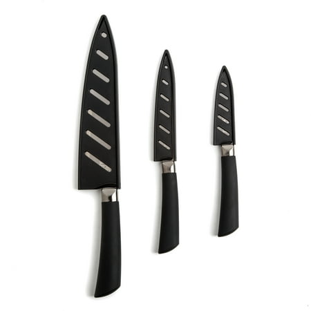 Thyme & Table 3-Piece, Non-Stick Coated High Carbon Stainless Steel Kitchen Knives