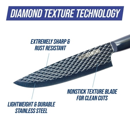 Blue Diamond 14 Piece Stainless Steel Sharp Stone Knife Set