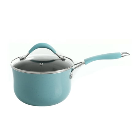The Pioneer Woman Frontier Speckle 24-Piece Aluminum Cookware Combo Set, Turquoise, Blue