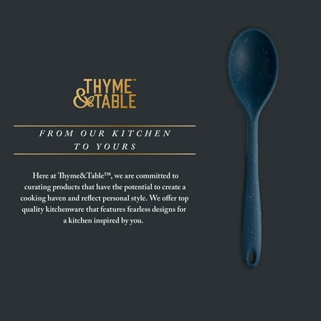 Thyme & Table Silicone Cooking Spoon, Blue Speckled