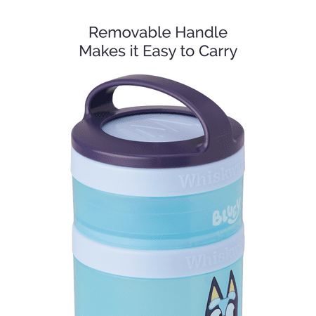 Whiskware Snack Container 2-Jar Bluey Blue, Blue