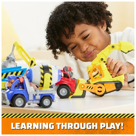 Rubble & Crew, Toy Dump Truck with Wheeler Action Figure, for Kids Ages 3+