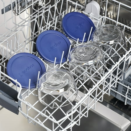 Anchor Hocking Glass Food Storage Containers with Lids, 2 Cup Round, Set of 3