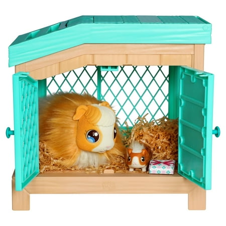 Little Live Pets, Mama Surprise, Soft, Interactive Mama Guinea Pig, 20+ Sounds & Reactions, Ages 4+, Green