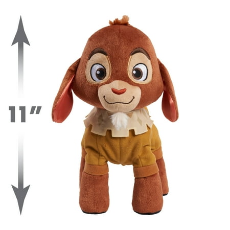 Disney Wish Walk 'n Talk Valentino Plush Fainting Goat, 11-Inch Interactive Plush Toy, Stuffed Animal with Sounds and Motion