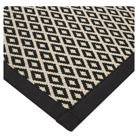 Better Homes & Gardens Black & White Diamond 20" x 34" Indoor Kitchen Rug - 65% Polypropylene, 35% Polyester