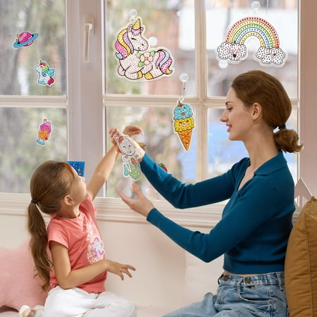 Joyfy 16 Projects Big Gem Art,5D Gem Painting Activities Kits for Kids, Diamond Arts And Crafts Gift for Girls 6-12