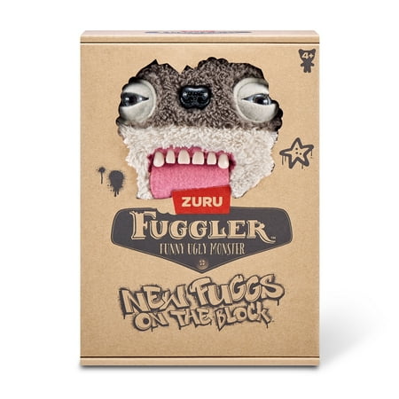 Fuggler New Fuggs on the Block 9 inch (Scarescome Square Bear), Funny Ugly Monster Soft Plush Toy by ZURU