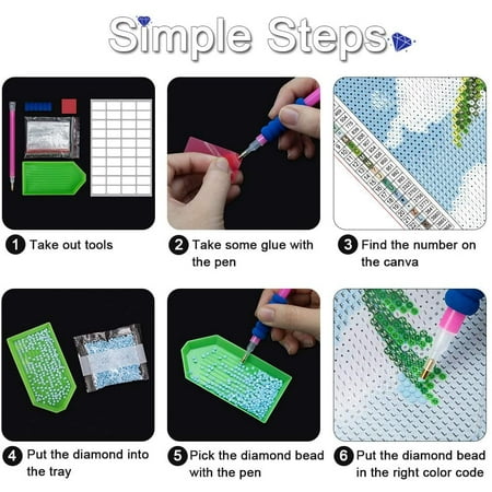 HsdsBebe DIY Diamond Art Painting Kit,Santa Claus Art Craft Gem Painting Adult and Children Diamond Art