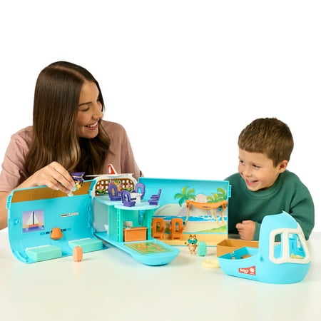 Bluey 3-in-1 Transforming Plane Playset, 25+ Sounds and Phrases, Ages 3+, Toddler Toys