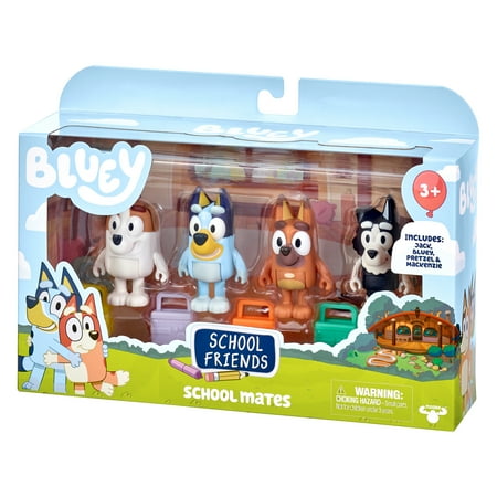 Bluey School Friends Action Figures, 4 Packs