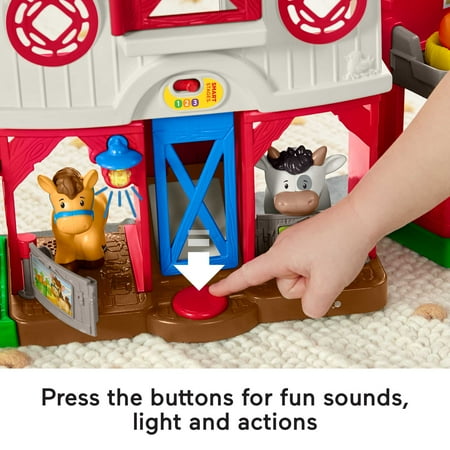 Fisher-Price Little People Caring for Animals Farm Playset Electronic Toddler Learning Toy