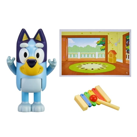 Bluey Story Starter Pack, 1 2-3" Plastic Toy Figure and Accessory, Multi-Color, Ages 3+, Styles Vary