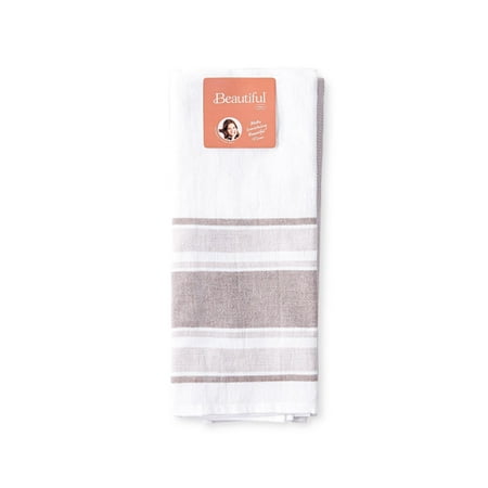 Beautiful 2-Piece Yarn Dyed Kitchen Towel Set, Brown, 20"W x 30"LBrown,