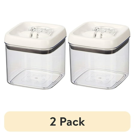 (2 pack) Better Homes & Gardens Canister - 4.5 Cup Flip-Tite? Square Food Storage Container