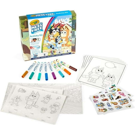 Crayola Color Wonder Bluey Activity Kit, Easter Basket Essentials, 27 Mess Free Coloring Pgs, 8 Markers, Stickers, Easter Crafts, Easter Gifts3+