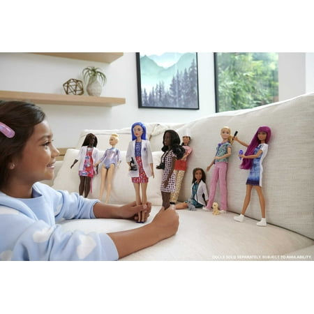Barbie Nurse Fashion Doll Dressed in Medical Scrubs, White Shoes & Stethoscope Accessory, One Size, 12"