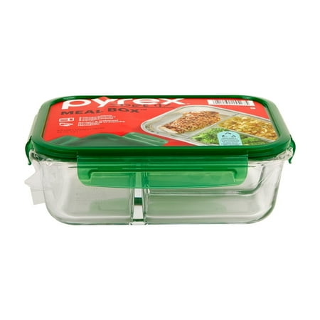 Pyrex Clear Glass Stackable Bread Food Storage Container, 3