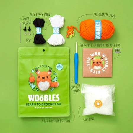 The Woobles Beginner Crochet Amigurumi Kits - Fox