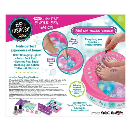 Be Inspired By Cra-Z-Art 5-in-1 Light-Up Super Spa Salon - Recommended for Tweens Ages 8 and up (Novelty Toy)