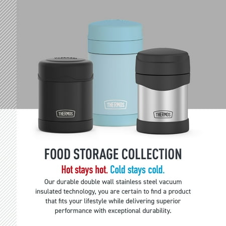 Thermos 16oz Insulated Food Jar with Folding Spoon, Matte Black