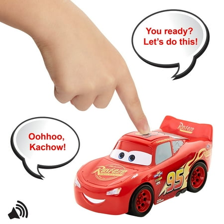 Disney Pixar Cars Track Talkers Lightning McQueen Talking Toy Car, 5.5 inch Collectible Play Vehicle