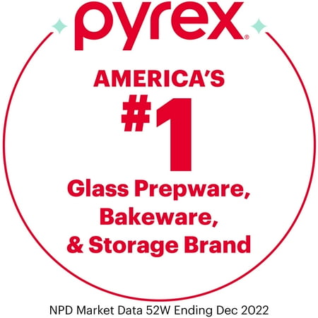 Pyrex Simply Store 7-cup Glass Food Storage Container with Red Lid