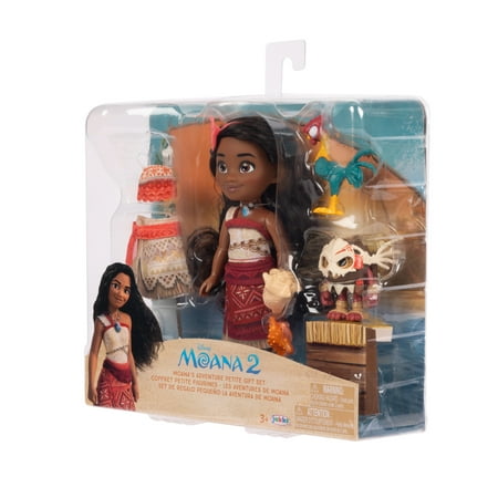 Disney's Moana 2 Adventure Petite Set 6 inch Tall Moana Doll with 2 Outfits and Accessories