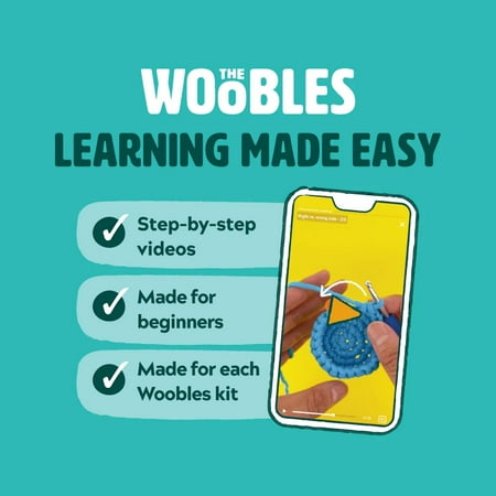 The Woobles Beginner Crochet Amigurumi Kits - Peppi the Candy Cane