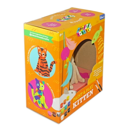 Smarts & Crafts Paint & Play Kitten,15 Pieces, for Children 6 years and up