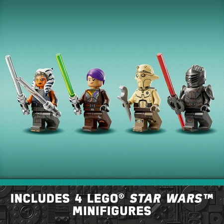 LEGO Star Wars Ahsoka Tano?s T-6 Jedi Shuttle Building Toy, Starship and 4 Minifigures, 75362