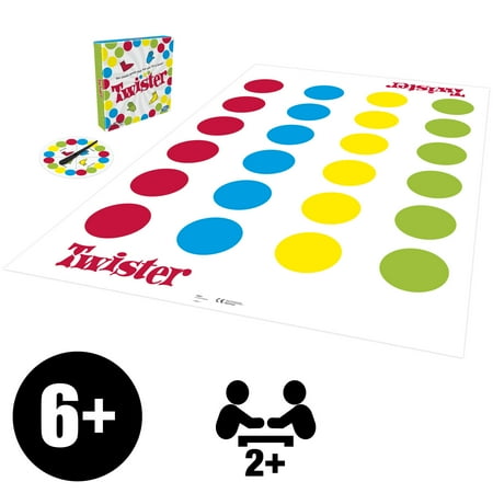 Twister Game with Spinner's Choice & Air Moves, 2+ Players, Non-Candy Easter Basket Stuffers Gifts