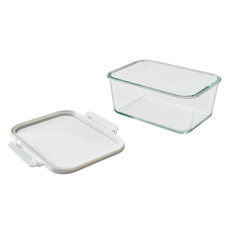 Better Homes & Gardens 14Cup Rectangle Glass Food Storage Container with Tritan Lid. Set of 1, 2 Pieces