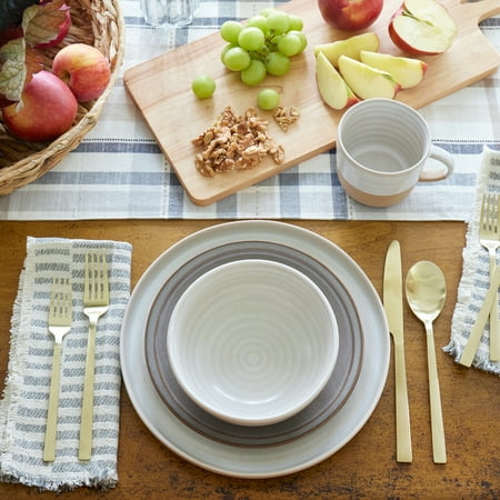 Better Homes & Gardens River 20-Piece Gold Stainless Steel Flatware Set with Handles (Service for 4)