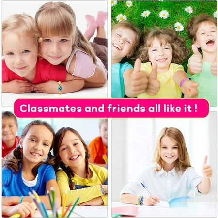 Rirool Girls DIY Friendship Bracelet Making Kit - Creative Craft Toys for Teens, 12 Fashion Bracelets, Ideal Gift for Ages 6-12