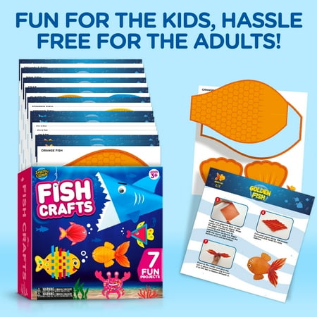 Arts and Craft Kit for Toddlers Ages 3, 4, 5 Years - Craft 9 Fun Fish Characters