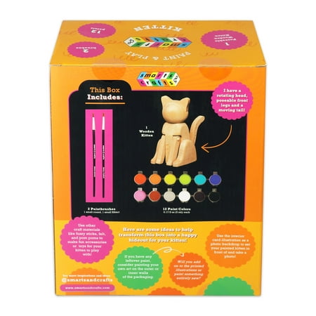 Smarts & Crafts Paint & Play Kitten,15 Pieces, for Children 6 years and up
