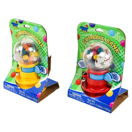 Toymendous Classic Gumball Bank with Gumballs, Novelty & Gag Toys for Children ages 3+