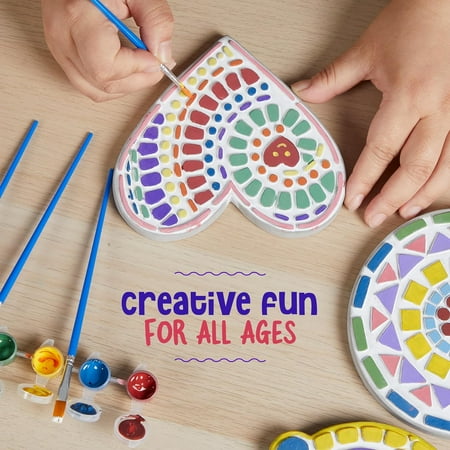 Stepping Stone Painting Kit for Kids - Paint 5 Garden Stones - Arts and Crafts for Boys & Girls Ages 6-12 - Birthday Craft Gift Ideas