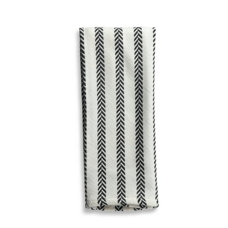 Thyme & Table Kitchen Towels, Black and White, 4 Pack Set