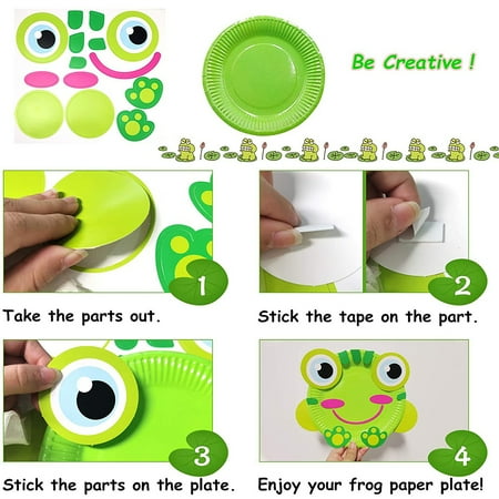 SAYLITA 10Pcs Toddler Crafts Paper Plate Art Kit Arts and Crafts for Kids Boys Girls Preschool Easy Animal Plate Craft DIY Projects Supply Kit Creative Home Activity Craft Party Groups Gift